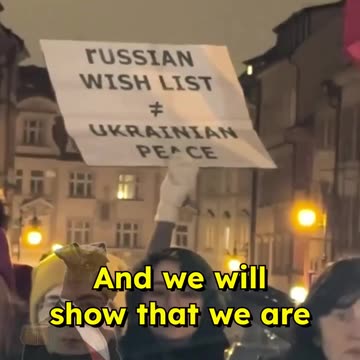 🇨🇿🇺🇦 Ukrainians who fled the country organized a protest in Prague