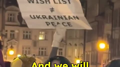 🇨🇿🇺🇦 Ukrainians who fled the country organized a protest in Prague