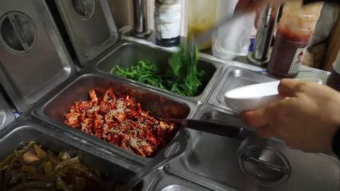 (Not Fake) Ordered Just Kimbap… Grandma Covered the Table With Side Dishes! Korean Street Food