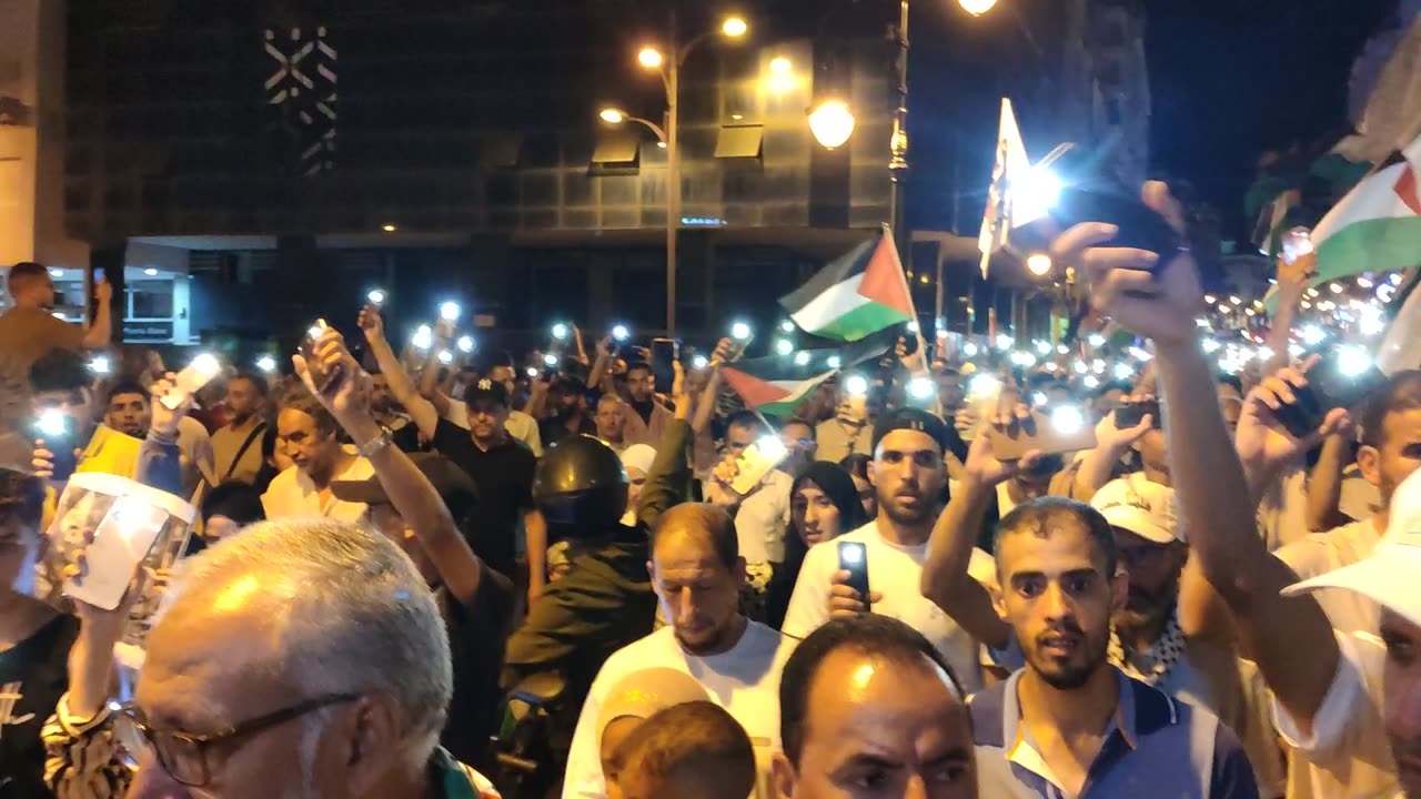 مسيرة احتجاجية منددة بإستمرار العدوان والتجويع والحصار على الشعب الفلسطيني طنجة 27 07 2025 في غزة