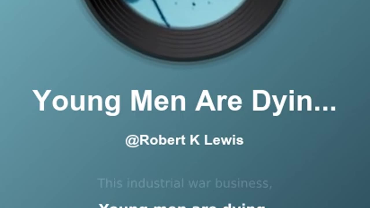 Young Men Are Dying