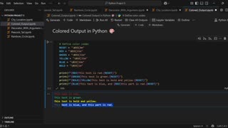 Add Stunning Colors to Your Python Console | Text Styling Made Easy