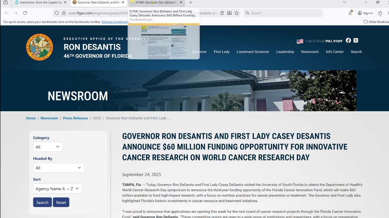 Florida pays for ivermectin cancer research