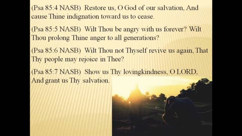 Psalms 84 - 87 – Why was Israel reformed as a nation? What is Zion? 2023