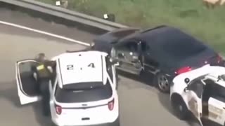 The truck driver skillfully helped the suspect who was running away from the police.