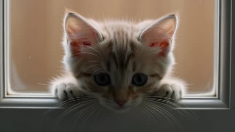 The cute kitten