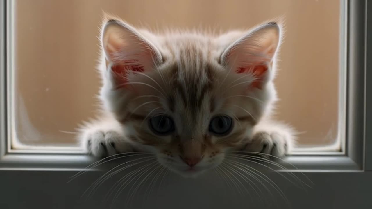 The cute kitten