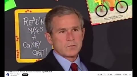 Archival HD Version: George Bush - 9/11 - Classroom (Fox Footage) - Steel — Plane — Hit —-