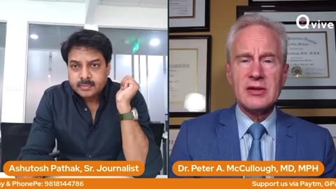 COVID-19 Vaccine Safety Concerns Spread Across India: Dr McCullough with Ashutosh Pathak on Qvive