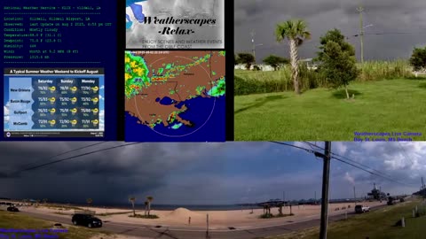 Live Beach Cam - Bay St. Louis, MS - Sounds of the beach - Gulf of America