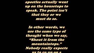 Matthew 10:27 - Daily Bible Verse Commentary