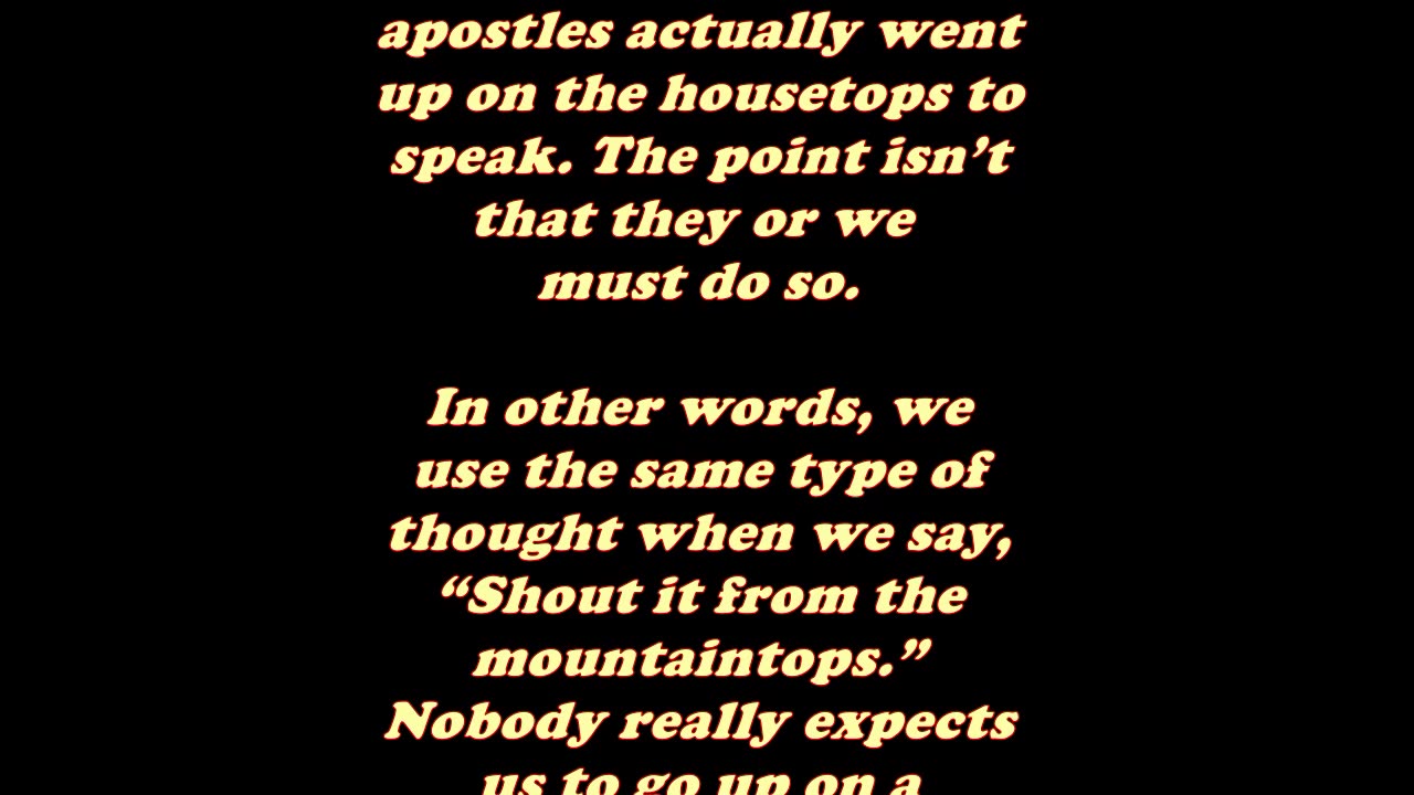 Matthew 10:27 - Daily Bible Verse Commentary