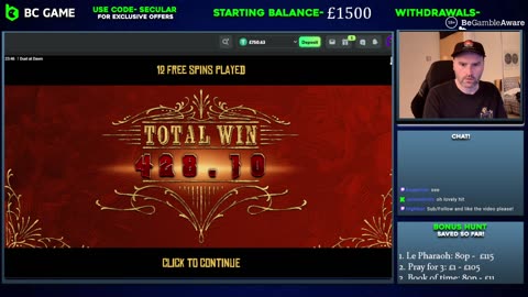 1.5k Bonus Hunt @BCgame - !discord to join my wager race $! #slots #casino #bcgame