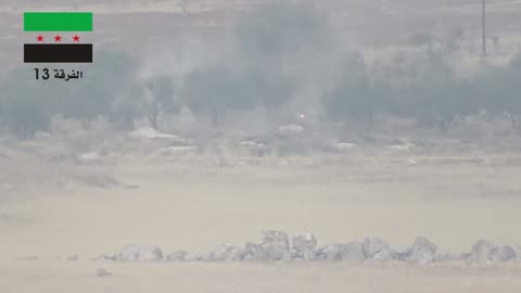 Syrian War Maar Hattat, Idlib TOW ATGM vs T-72 Tank (FSA Division 13) 2014.10.15
