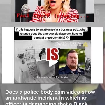 Fact Check: Body Cam Video Of Cop Demanding ID From Black Lawyer Shopping Is Not Authentic -- Actors