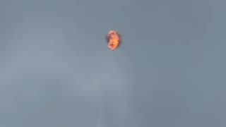 Ukrainian F16 Shooting Down Russian Shahed with Air-to-Air Missile Directly Overhead