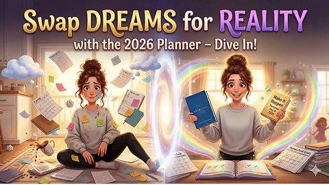 Swap DREAMS for REALITY with the 2026 Planner – Dive In!
