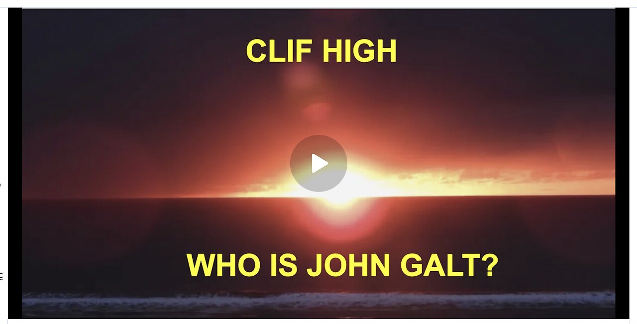 Cliff High - Housing, currency, money & aliens! SGANON, WHO IS JOHN GALT?