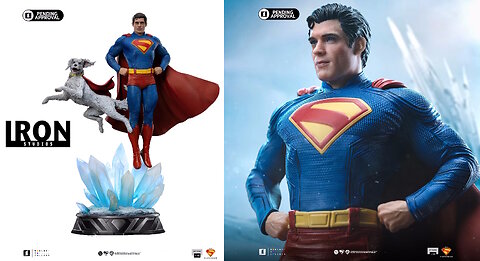 Superman Legacy Superman & Krypto Art Scale 1/10 Statue [by Iron Studios]