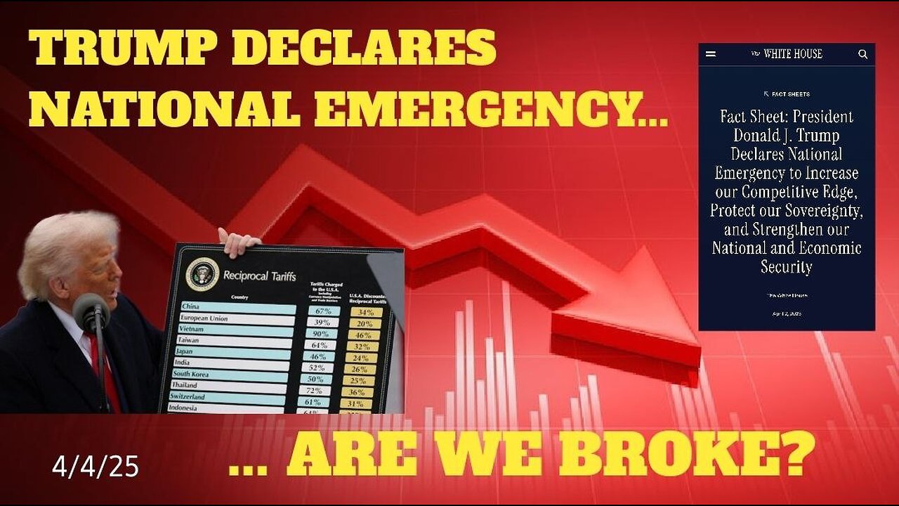 TRUMP DECLARES NATIONAL EMERGENCY…ARE WE BROKE? 4/4/25