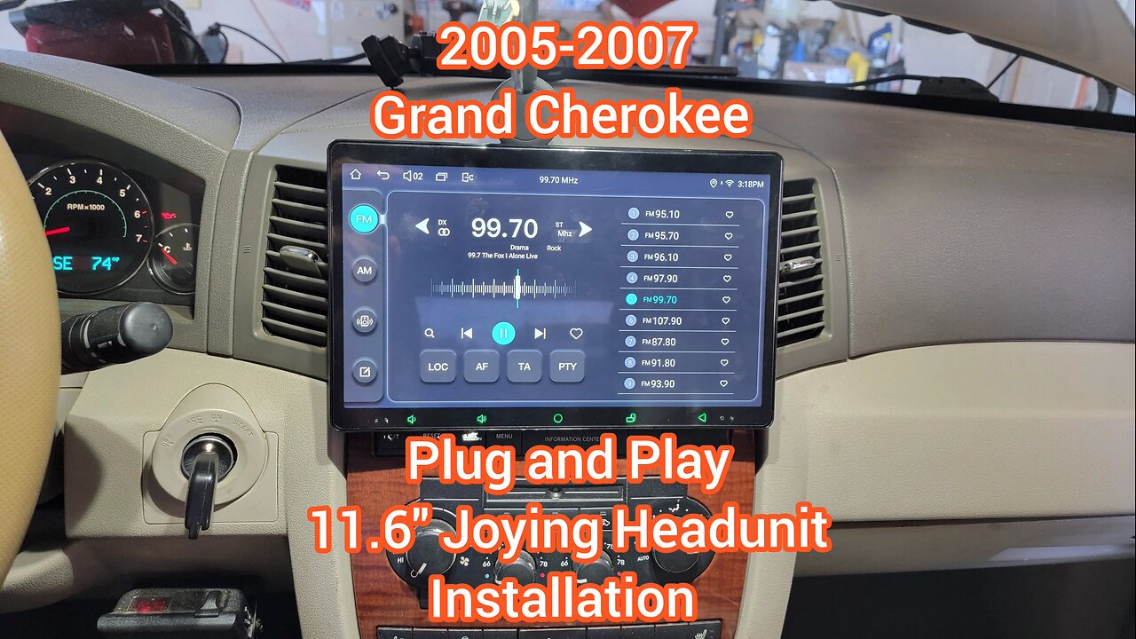 05-07 Jeep Grand Cherokee, 11.6" Plug & Play Joying brand Android headunit installation