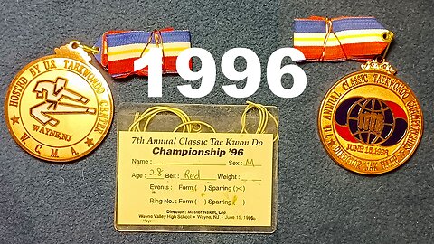 SHOW AND TELL[221] USA 7th Annual Classic Tae Kwon Do Championship 1996 Wayne NJ, 3rd place Medalist