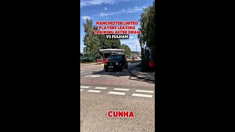 Manchester United players leaving training after there 1-1 draw to Fulham.
