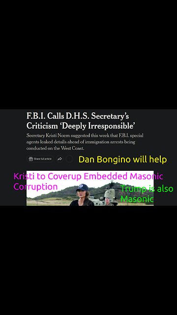 Deputy FBI Director Dan Bongino... We Are All Expecting More NWO/Masonic CoverUp