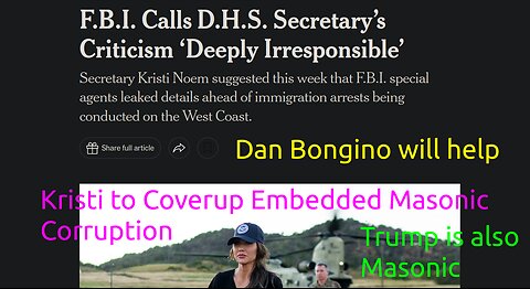 Deputy FBI Director Dan Bongino... We Are All Expecting More NWO/Masonic CoverUp