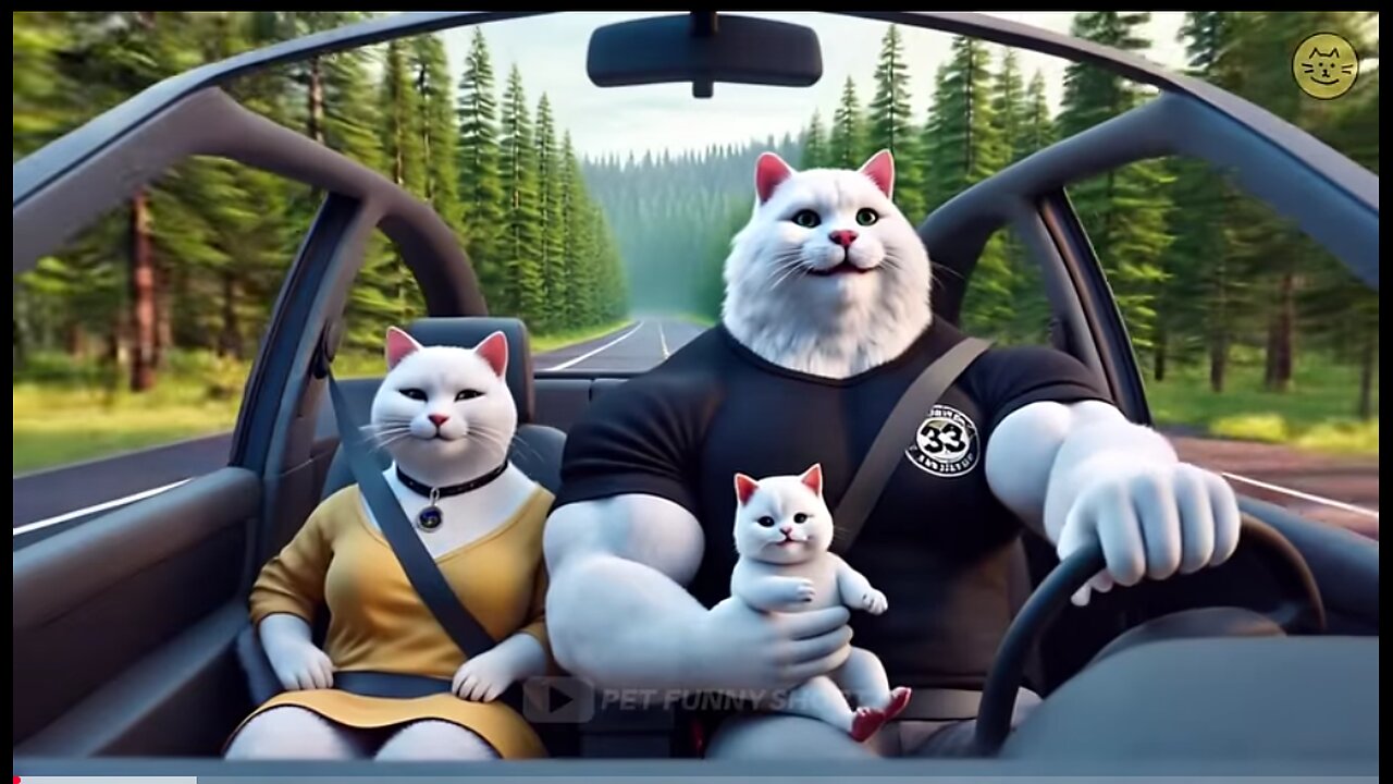 Rabbit helps kitten in accident #rabbit #cat #kitten #funny #ai