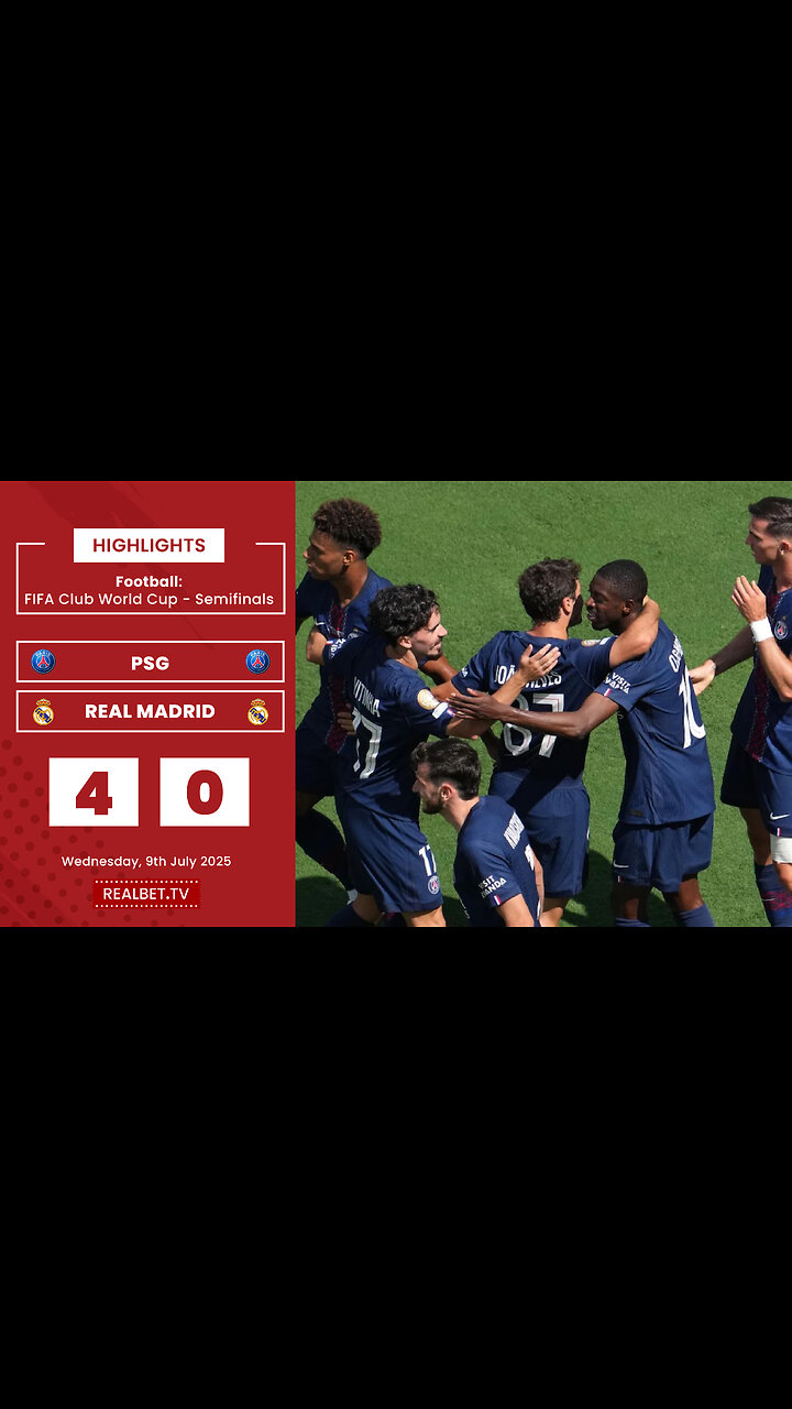 PSG Blow Real Madrid Away 4-0 In The FIFA CWC