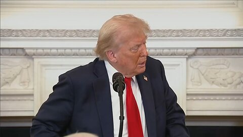President Donald Trump participates in the White House Faith Office Luncheon