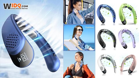 🌬️ Portable 360° Neck Fan - Ultra-Quiet, Long-Lasting & Powerful Cooling! ❄️