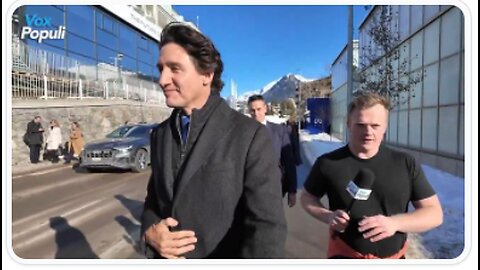 TRUDEAU LAUGHS OFF "C0VID VA666INE" DEATH APOLOGY QUESTION AT WEF DAVOS SHOWDOWN