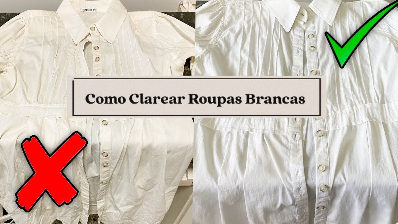 🧼🪄Como Tirar o Amarelado das Roupas Brancas com Água Oxigenada