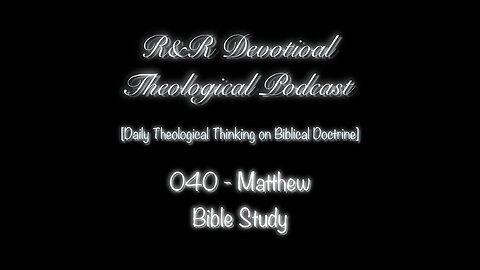 Matthew 5.3 [g] [Theirs is the Kingdom...]