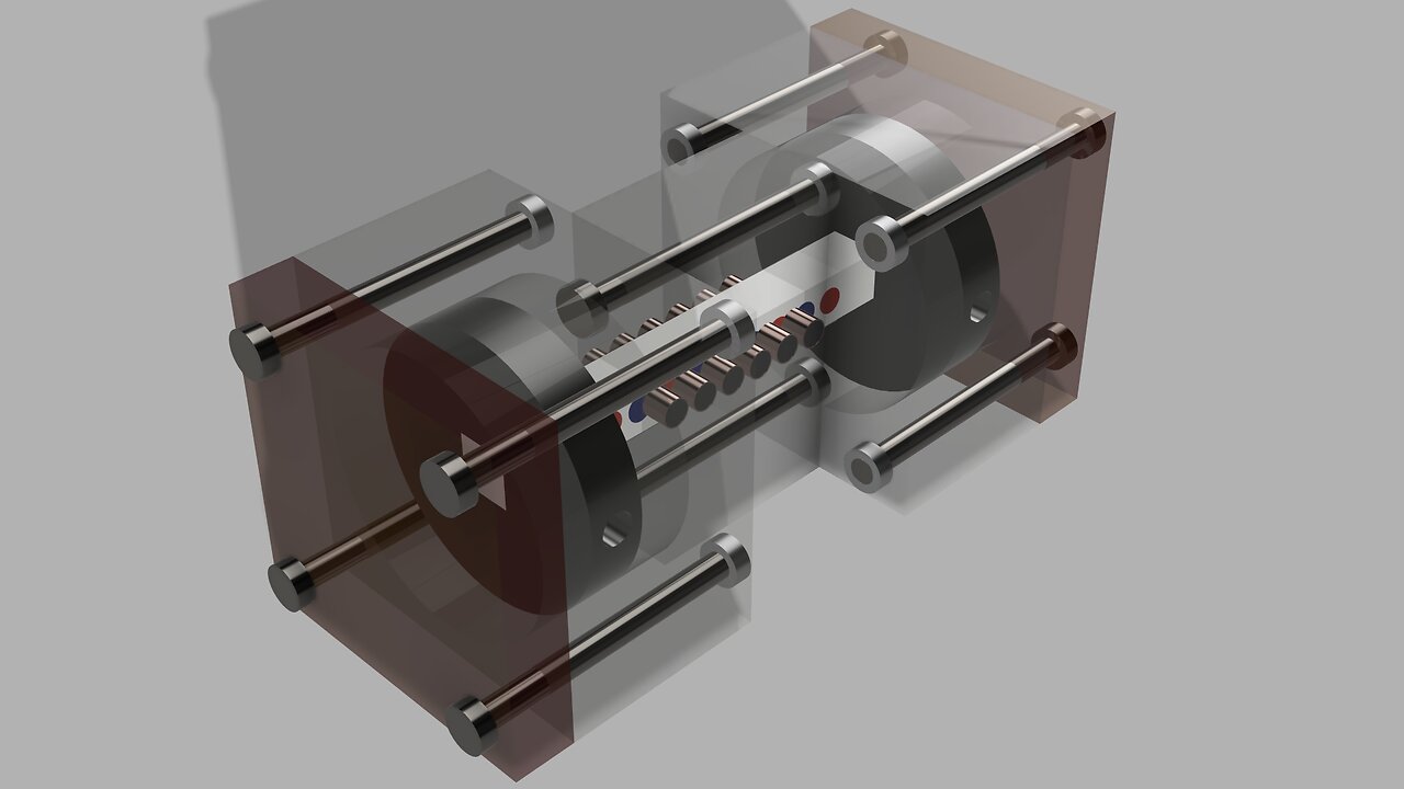 Linear Piston Engine v5 (3D Model)