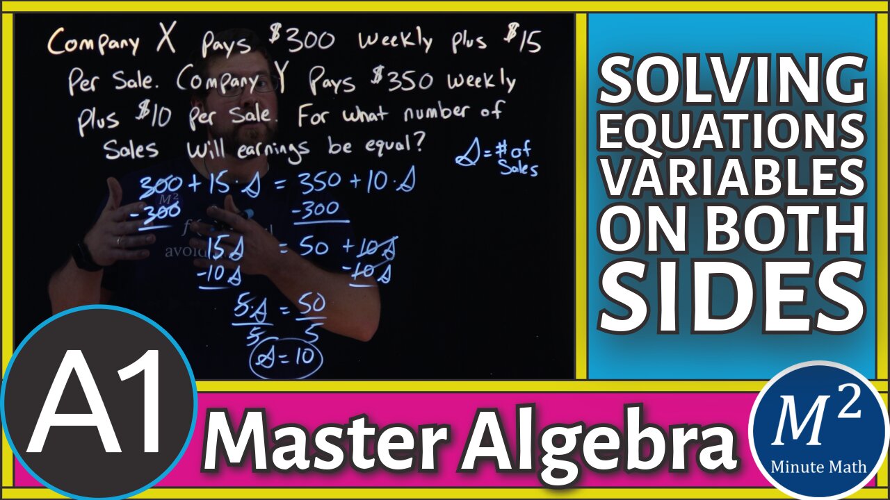 Equations with Variables on Both Sides – Real World Problems & Modeling Practice