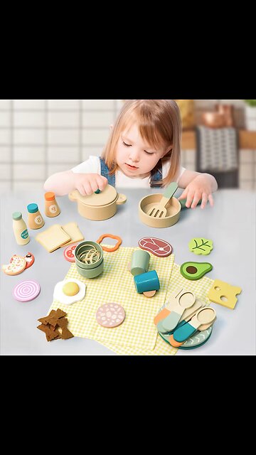 Wooden Toys Play Food Sets for Kids
