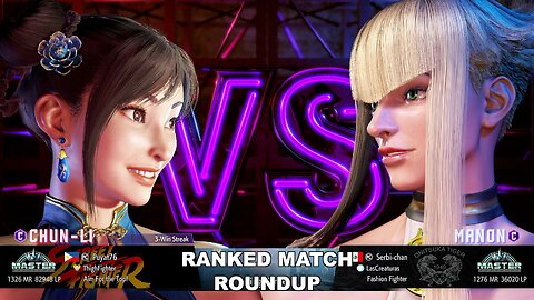 Kuya Kalbo SF6 Ranked Match Roundup. Chun Li Master Rank [Hori Fight Stick]