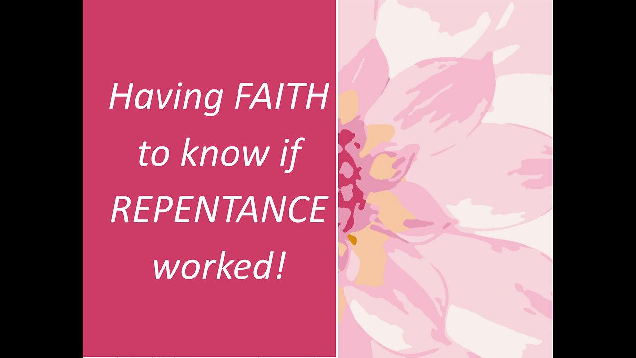 May 25 (Year 4) Having FAITH to know if REPETANCE worked! Tiffany Root & Kirk VandeGuchte (SGGM)