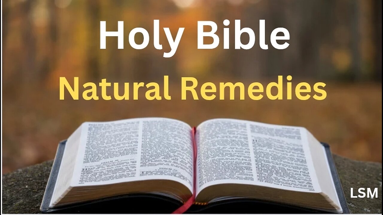 Natural Remedies In The Holy Bible