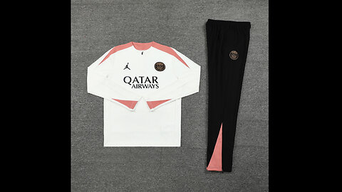 👉🏻⚽️2024/25 PSG Adult/Kid White Long Sleeve Tracksuit