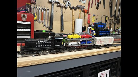 Marx Auto Carrier & Operating Dairy Car Toy Trains