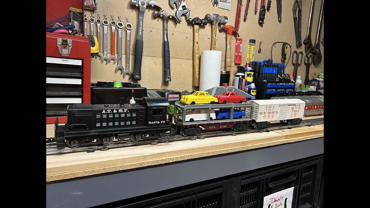 Marx Auto Carrier & Operating Dairy Car Toy Trains