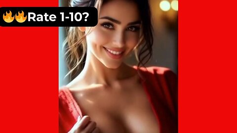 🔥 Rate Her Chest in This Sexy Red Top 1-10? 😍 Supermodel 4K