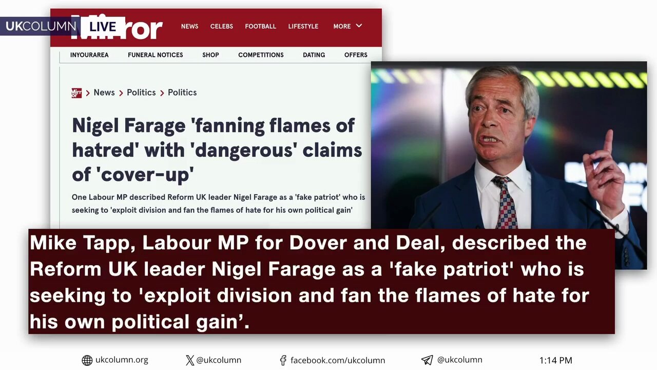Fanning the Flames: Whipping Up Anger With Migration to Sell Digital ID | UK Column News