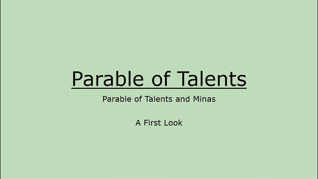 Parable of Talents