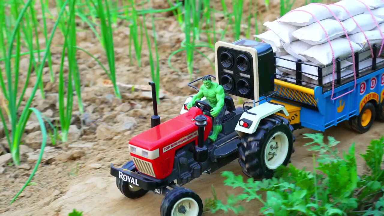 diy_mini_tractor_modern_road_construction_with_truck_and_road_roller ...