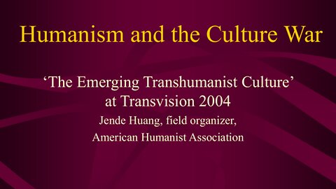 CHRISTIANITY VS SECULAR HUMANISM Andrew Wilson Vs Craig FTFE